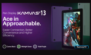 Kamvas13-Pen-Display-Tablet-3-Color to choose-Black-Midnight Green-Violet Purple.
